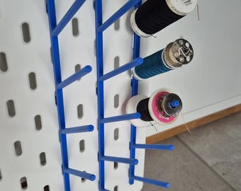 Porta-hilos mejorado para 6 bobinas para la serie Skadis de Ikea