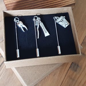 3 Zahnarzt Stifte in Geschenkbox | Zahnarzt Schmuck, Zahnhygieniker, Kieferorthopäde Schmuck, Zahnarzthelferin, Oralchirurg, Zahntechniker