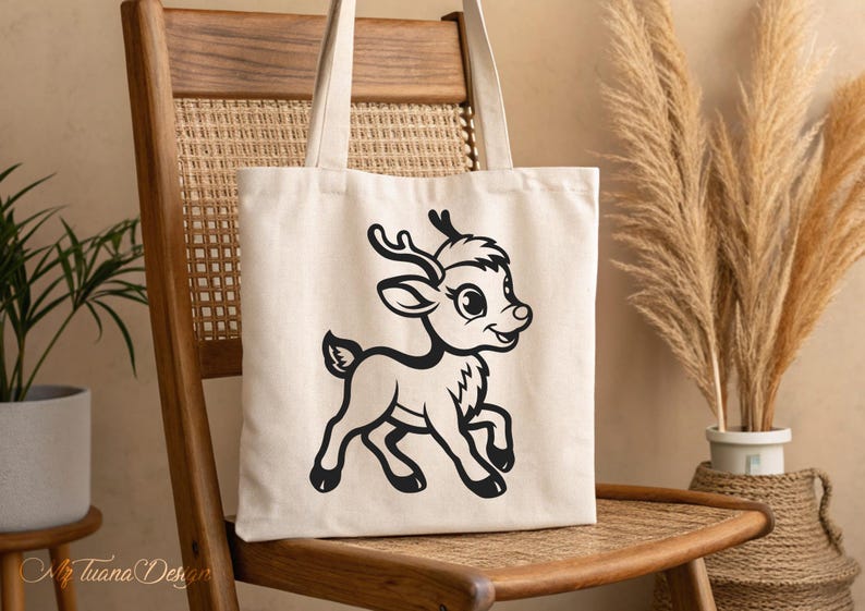 Cute Reindeer SVG Bundle (30 SVG & PNG Files) Instant Download ...