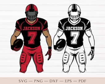 Football Player SVG, American Football Svg, Personalize Football Svg, Football Name Svg, Football Shirt, Football Season, Football Png, Dxf