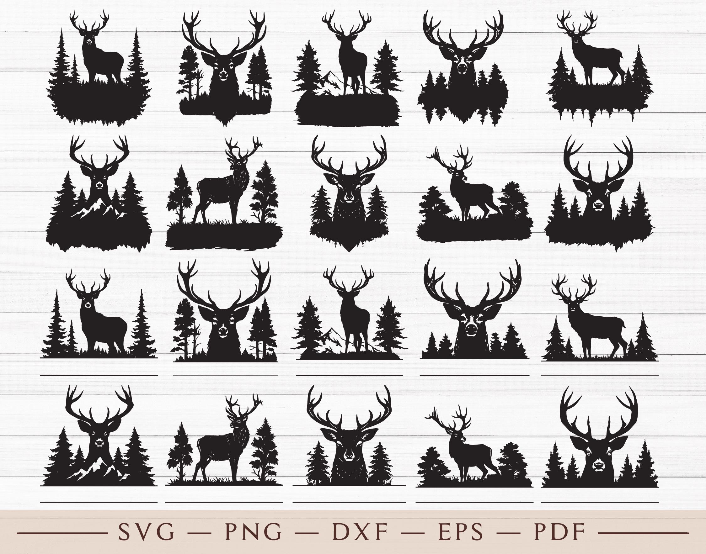 Deer Svg, Deer Monogram Svg, Deer Hunter Svg , Outdoor Hunting Svg , Hunting Deer Svg , Deer Head Svg, Buck Head Svg, Deer Silhouette, Dxf