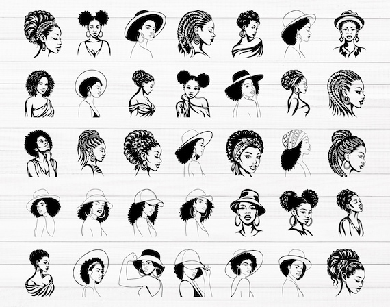 Afro Woman SVG, Afro Girl Svg, Afro Queen Svg, Afro Svg Cut File, Black Queen Svg, Afro Hair Svg, Beautiful Black Woman Svg, Afro Woman Png