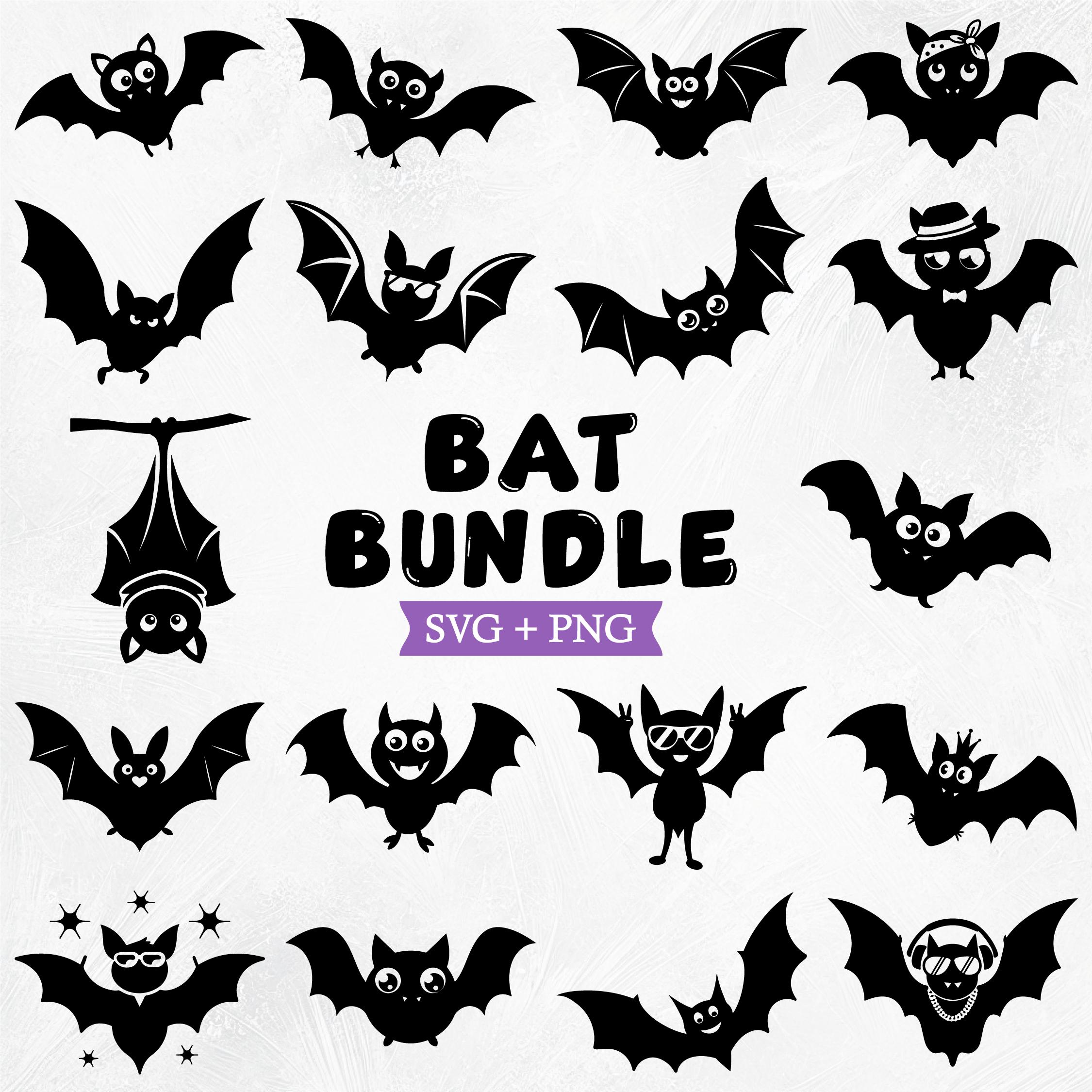 Bat SVG Bundle (66 SVG & PNG Files) Instant Download, Commercial Use - Etsy