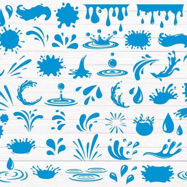 Gotas de agua svg, salpicaduras de agua svg, agua svg, gotas de lluvia svg, lloviendo svg, lluvia svg, gota de agua cricut, vector de gota de agua, clip art de gota de agua