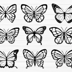 Butterfly SVG, Butterfly Svg Bundle, Butterfly Clipart, Printable Butterflies, Butterfly Files for Cricut, Silhouette, Butterfly Png
