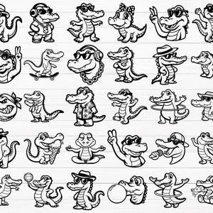 Crocodile SVG Bundle, Cute Crocodile Svg, Funny Crocodile Svg, Funny Svg, Cute Alligator Svg, Animal Svg, Safari Svg, Cute Crocodile Png