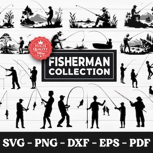 Fisherman SVG, Fishing Svg, Fishing Svg Bundle, Fishing Quote Svg, Fishing Cut File, Fishing Silhouette, Fishing Saying, Fishing Clipart