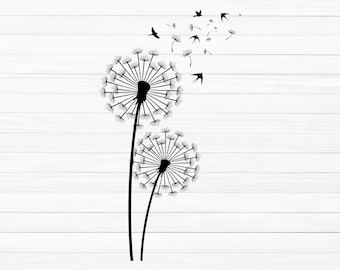 Dandelion SVG, Floral SVG, Dandelion Png, Flower Svg, Dandelion Clipart, Wild Flower, Digital Download