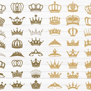 Crown SVG, King Crown Svg, Queen Crown Svg, Princess Tiara Svg, Crowns Cricut, Crown Royal Svg, Birthday Pincess Svg, Crown Vector