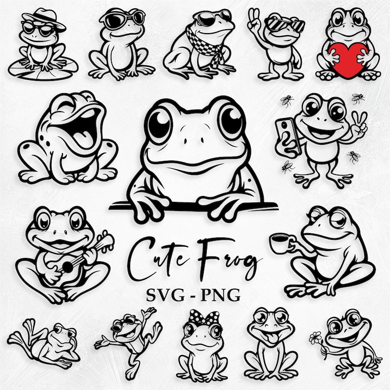 Cartoon Tree Frog Sticker - Etsy