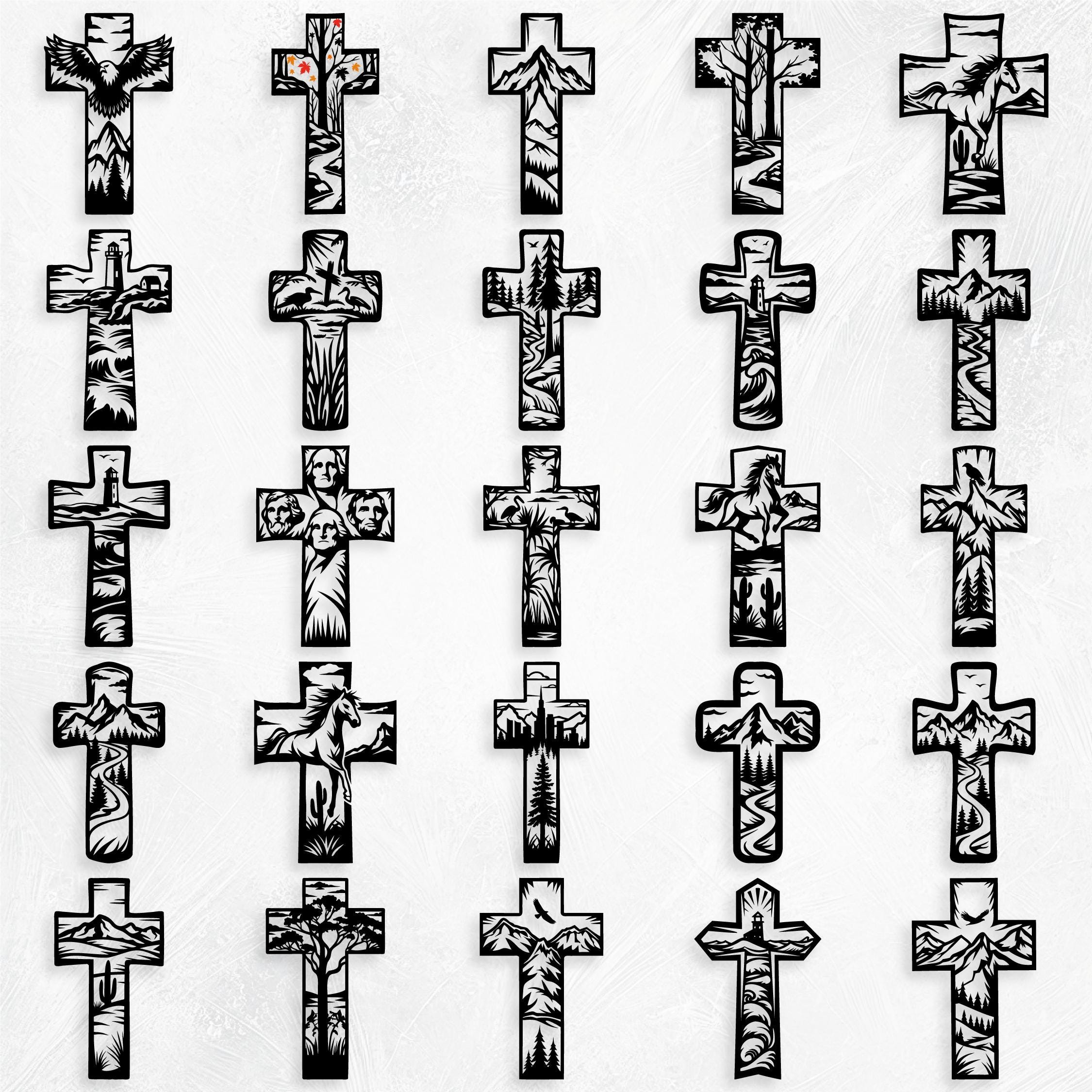 Cross SVG Bundle (50 SVG & PNG Files) Instant Download, Commercial Use ...