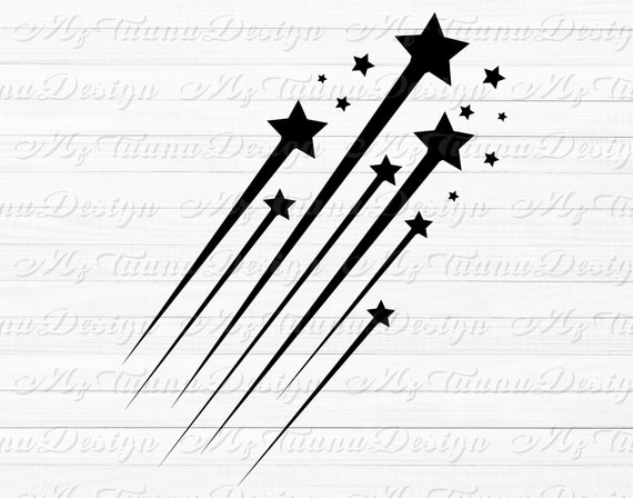 Shooting Stars SVG - Star Svg Bundle, Outline Svg, Meteorite