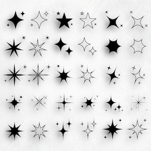 SPARKLE SVG - Glimmer Stars Png, Svg Cut Files, Sparkle Bundle Svg, Sparkle Clipart, Sparkle Silhouette, Sparkle Vector, Instant Download