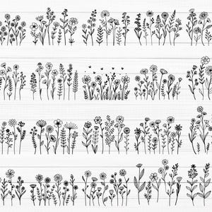 Wildflower SVG, Floral Svg, Little Wildflower Svg, Simple Flower Svg, Bouquet Svg, Nature Svg, Minimalist Flower Svg, Wildflower Clipart