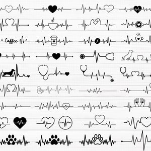 Heartbeat Line SVG, Heartbeat Svg, Life Line Svg, Heartbeat Clipart,  Heartbeat Pulse Svg, Healthcare Svg, File For Cricut