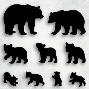 Bear SVG Bundle, Mama Bear Svg, Papa Bear Svg, Baby Bear Svg, Black Bear Svg, Mama Bear Png, Bear Body Svg, Bear Cricut, Bear Silhouette