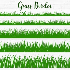 Green Grass SVG, Grass Border, Grass Svg Clipart, Grass Png, Grass Line Svg, Grass Vector, Grass Cut File, Grass Silhouette, Svg,Png,Eps,Dxf