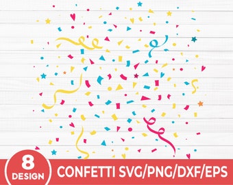 CONFETTI PATTERN SVG, Birthday Party Confetti Svg, Party Confetti