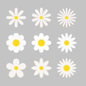 Daisy Flower SVG, Daisy Svg Bundle, Daisy Flower Png, Retro Daisy Flower Svg, Primavera Svg, Fiori Boho Svg, File di taglio Clipart per Cricut