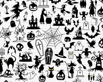 Halloween SVG, Halloween SVG Bundle, Ghost Svg, Fall Svg, Autumn Svg, Witch Svg, Pumpkin Svg, Quotes, Cut File Cricut, Silhouette