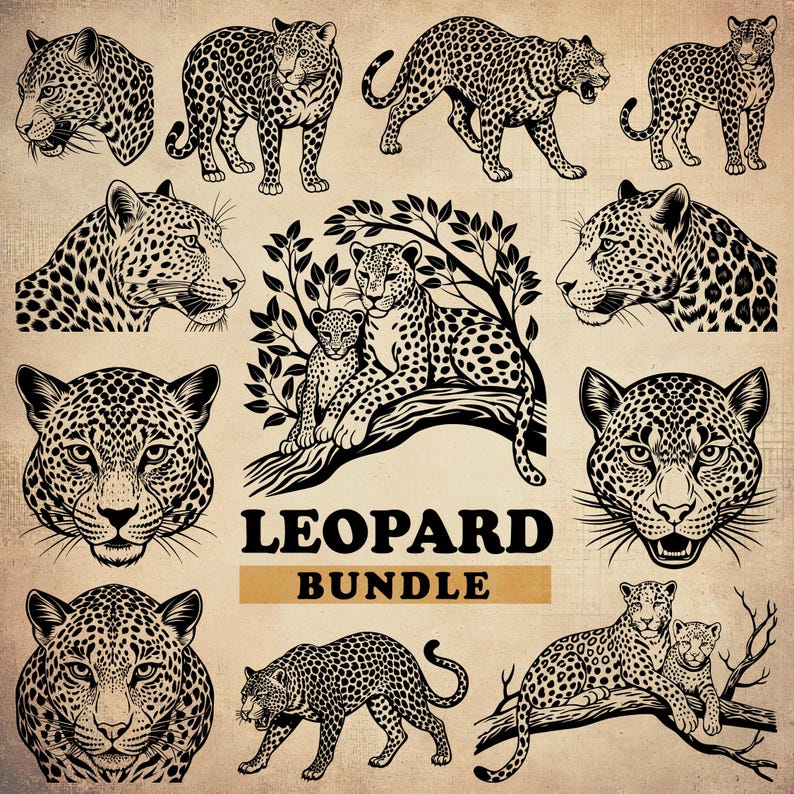 Leopard SVG, Leopard Clipart, Leopard Png, Leopard Vector, Animal Svg ...