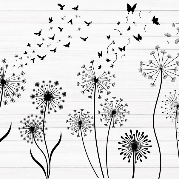 Dandelion SVG, Dandelion Svg Bundle, Dandelion Vector, Dandelion Cricut, Dandelion Clipart, Dandelion Files For Cricut, Silhouette, Clip Art