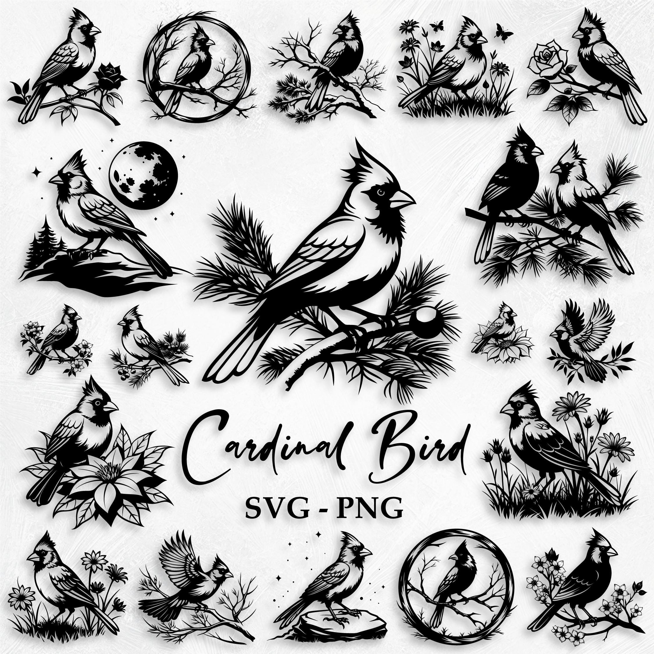 Cardinal SVG, Cardinal Bird Svg, Cardinal Silhouette, Winter Cardinal ...