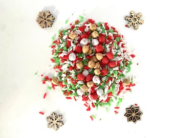Christmas base with snowflakes/Christmas/ coloured rice/ EYFS/ early years/ tuff trays/ sensory bins/ festive/ snowflakes/ sensory base