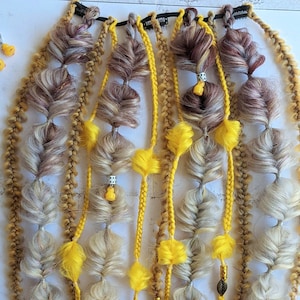 Sunny Side Up Fairy Falls braided extensions | Festival Clip-ins | Braided Clip in extensions for gorgeous Festival hair and Rave Braids
