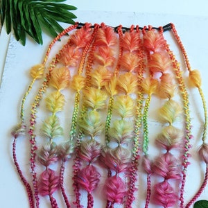 Rainbow Fairy Falls Clip in Extension Braids | Festival Clip-ins | Braided Clip in extensions for gorgeous Festival hair and Rave Braids