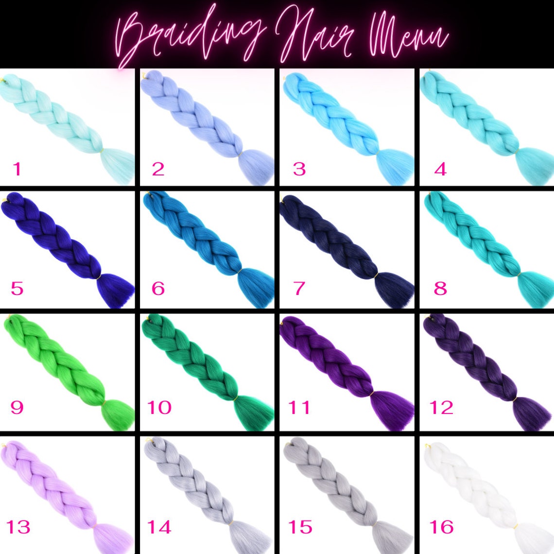 Rave Hair Extensions and Festival Braids Reusable Tiein Etsy