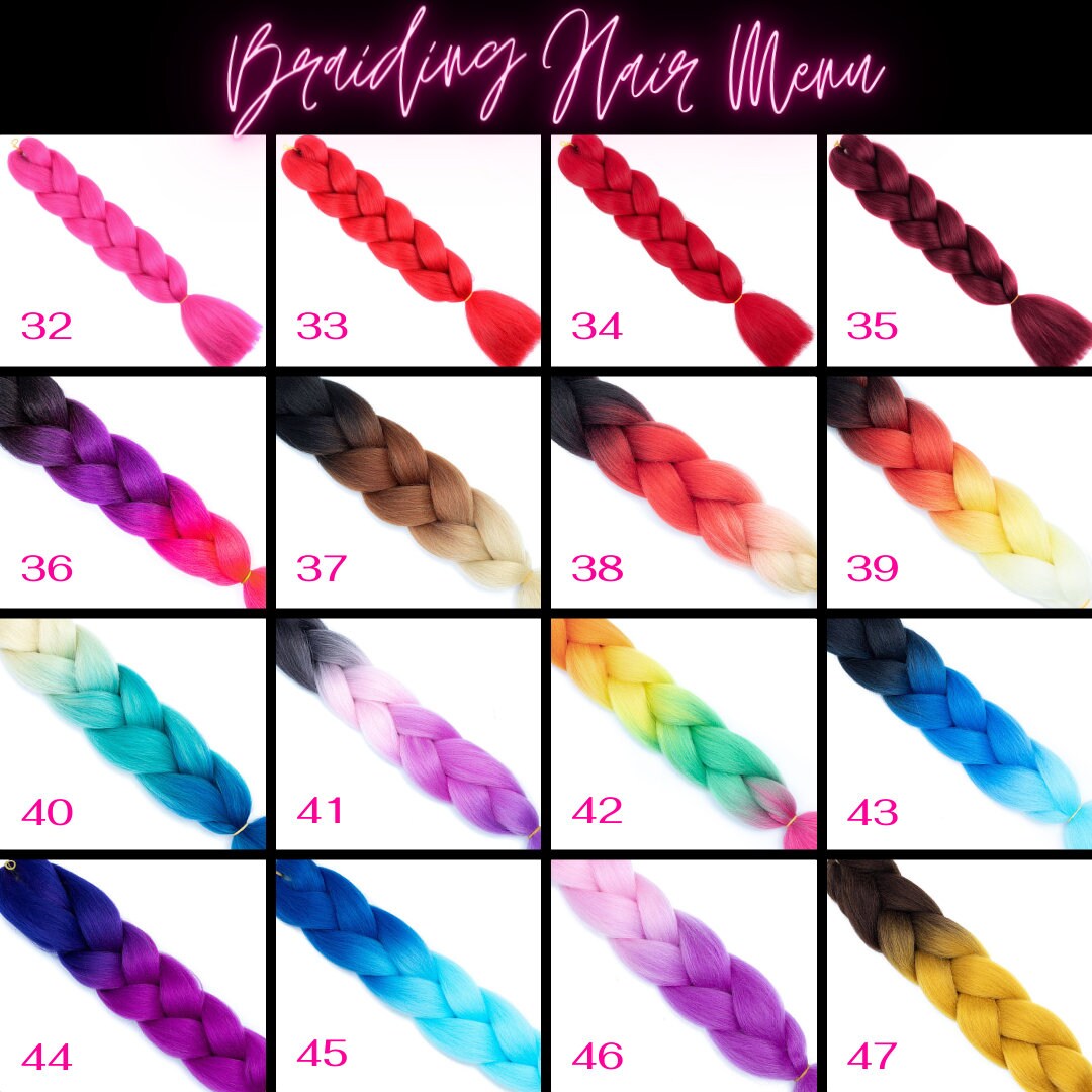 Rave Hair Extensions and Festival Braids Reusable Tiein Etsy