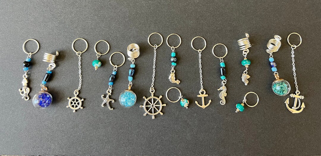 Bejeweled Seas Spring Coils and Hair Cuffs Braid Jewelry for Locs and