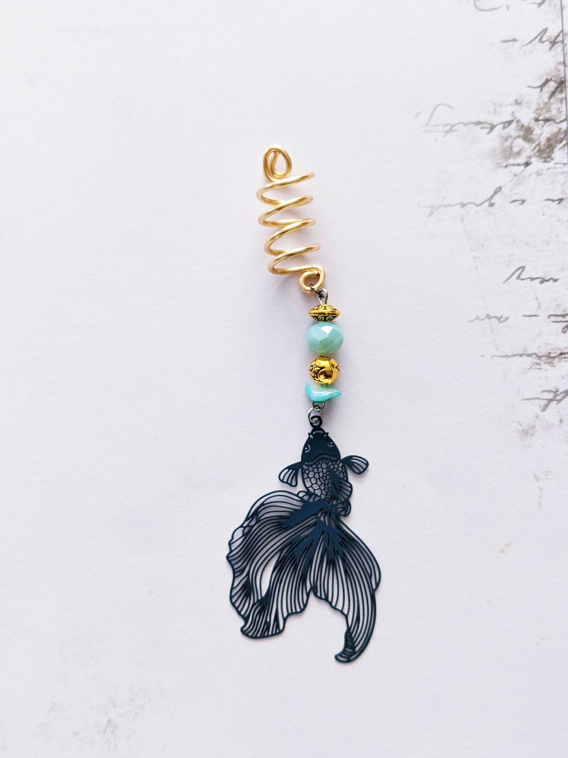 Koi Fish Loc Tube Hair Cuffs Braid Jewelry for Locs and Braids Hair ...