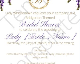 Bridgerton Party Invitation