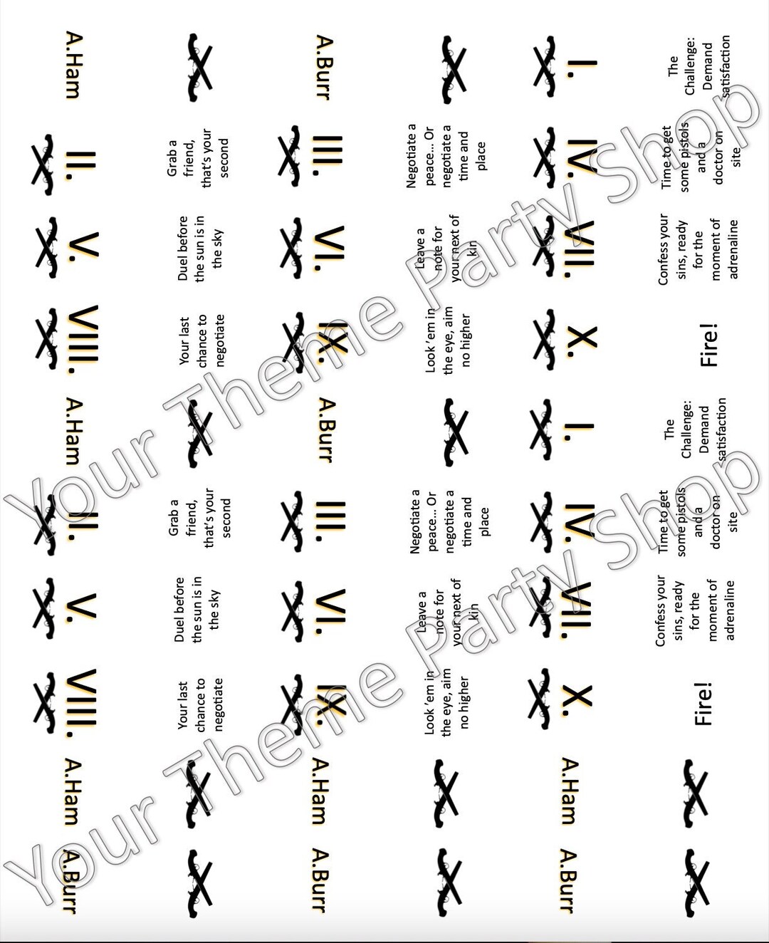 Hamilton Labels Hamilton Label Template, Ten Duel Commandments, Mints - Etsy