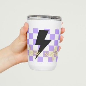 Purple Check Line Wife - Digital Design