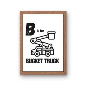 B is for Bucket Truck - Digital Design
