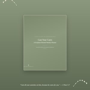 Scripture-Rooted Weekly Planner |Brain Dump, Sermon Notes, Meal Plan (PDF Download)