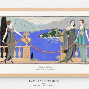 Isola Bella | Vintage Illustration Wall Art | Antique Landscape Print | Rare Home Decor | Digital Download | Instant Print
