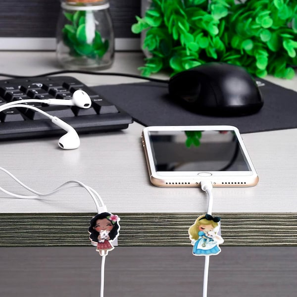 Disney princesses mobile cable holders/Multifunctional hook for mobile cable/headphones, car cable accessory/friends gift/mother day gifts