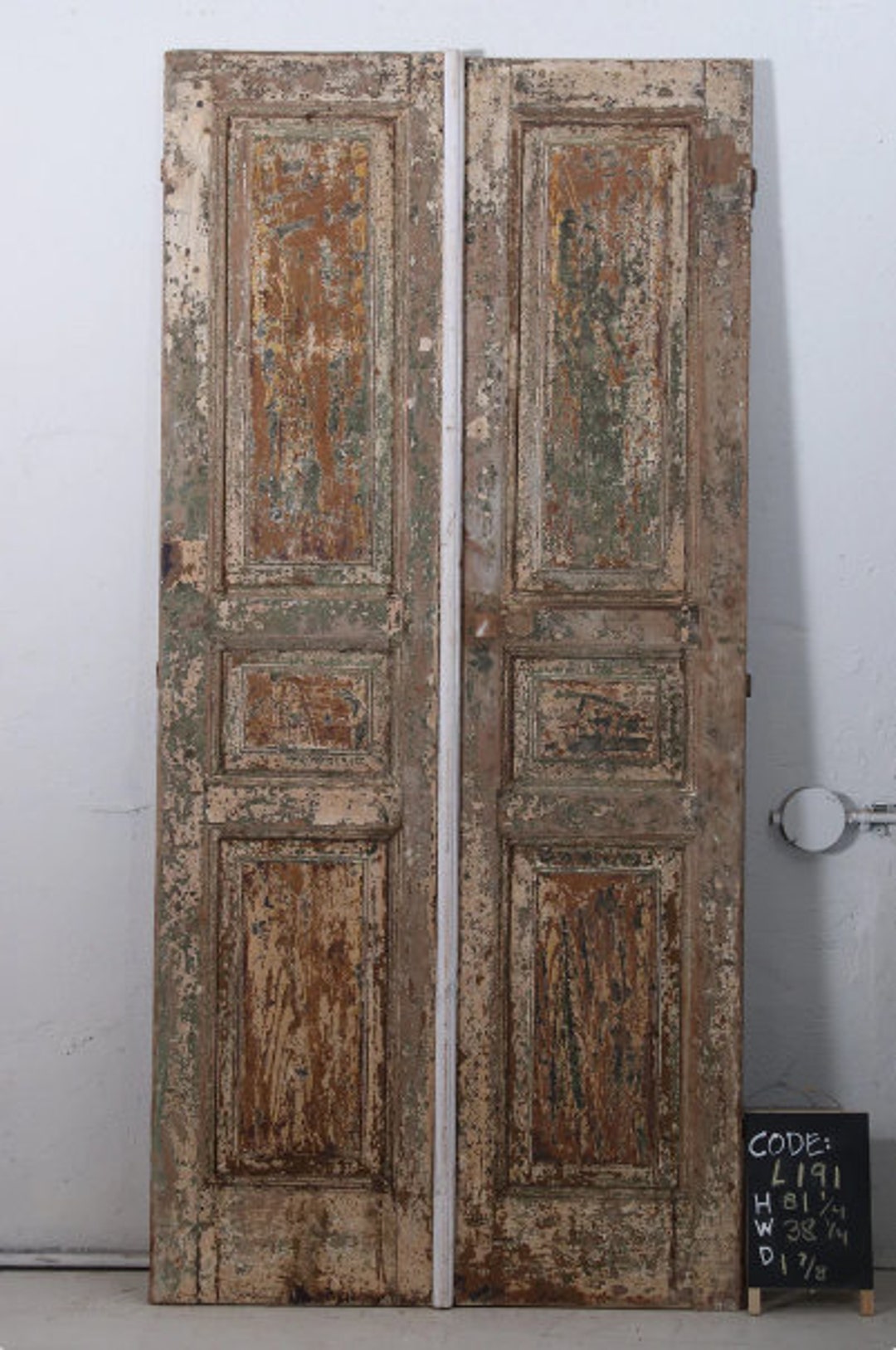 DOUBLE FRENCH DOOR Vintage Wooden French Door Double Etsy