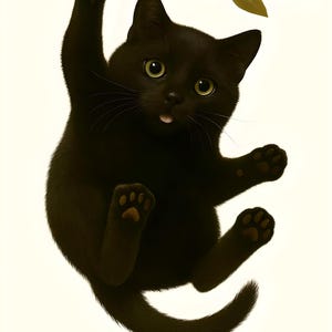 Hang in There - Black Cat Printable