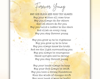 Forever Young 8x10 Lyrics