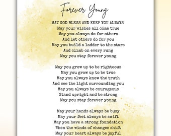 Forever Young 8x10 Lyrics