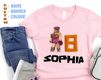 Girl Roblox Personalized Birthday Shirts Any Name Shirts