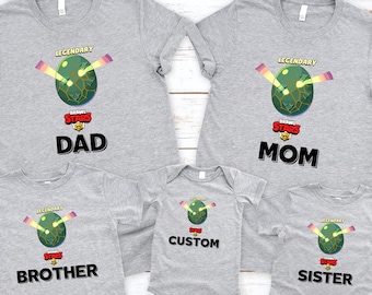 Custom Brawl Stars Family Shirt: Matching Kids T-Shirt, Gift for Mom/Dad