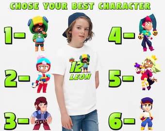 Custom Brawl Stars Birthday Shirt: Kids Cartoon Tee