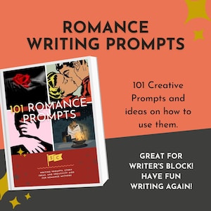 101 Romance Writing Prompts | Fiction Prompts for Authors | Prompts for Writing Romance Books | Creative Journal Prompts | Digital Templates