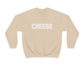Cheese Collegiate Crewneck Sweatshirt for Cheese Lover Gift